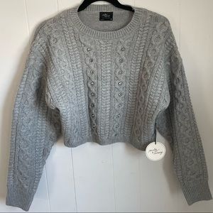 Cropped Grey Sweater